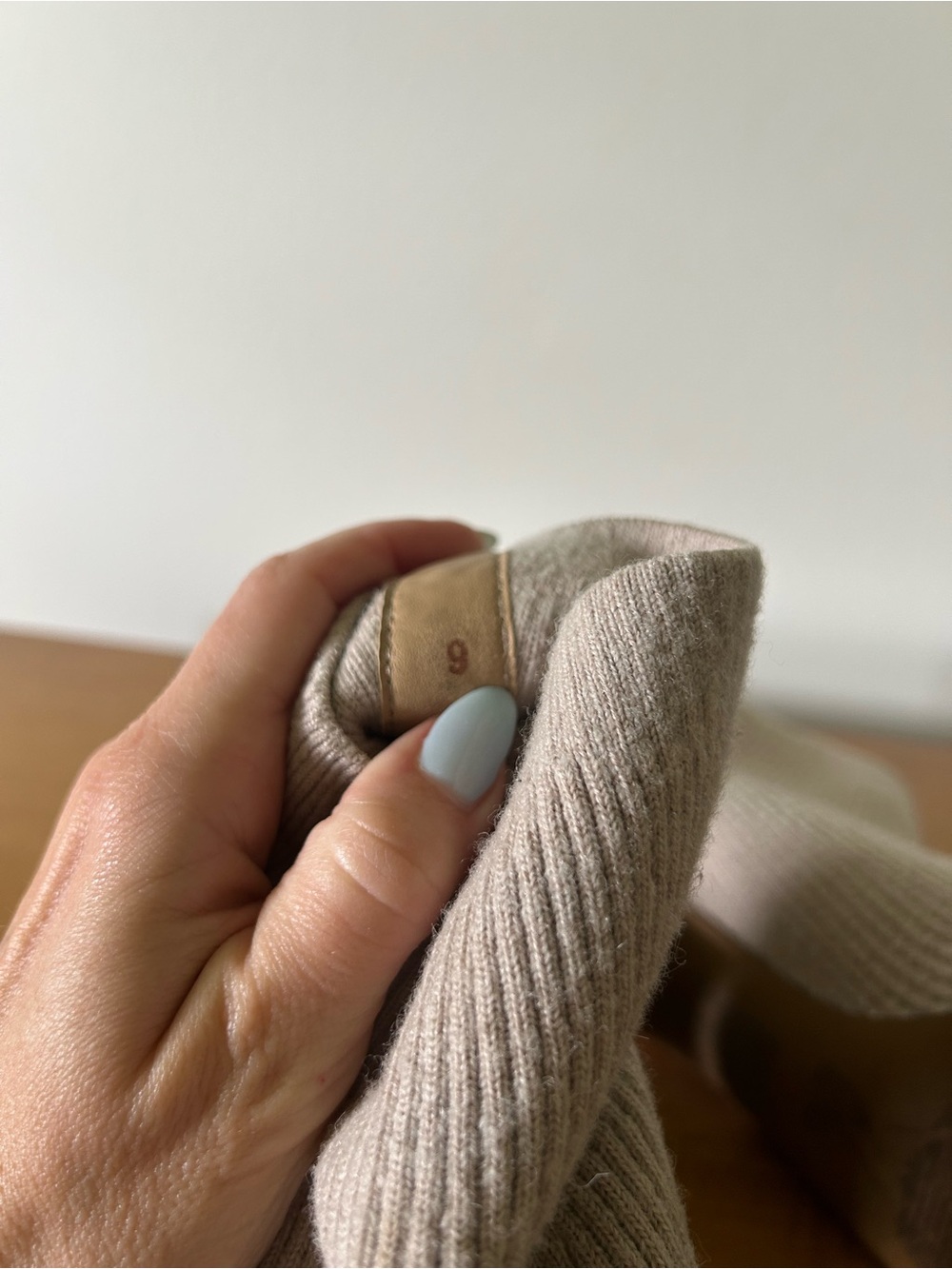 Everlane The Glove Boot Bone Sz 9 Women's Stretch Rib Knit Ankle Bootie Neutral - Picture 6 of 6